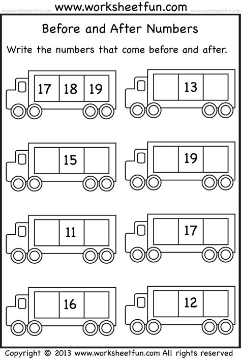 Atividades Antes E Depois 1 Ano - 15 ideias de Números antes/ depois | atividades de alfabetização ...