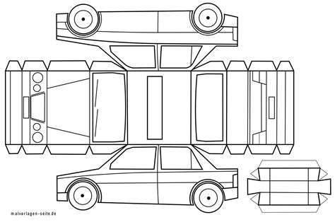 Polizeiauto Bastelbogen Vorlage Kostenlos Herunterladen