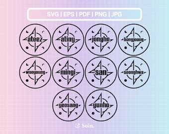 Ateez Halazia Kpop Svg Eps Png Vector Files For Cricut Etsy