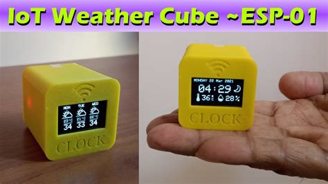 IoT Weather Cube With ESP01 Weather Clock Oled Display YouTube