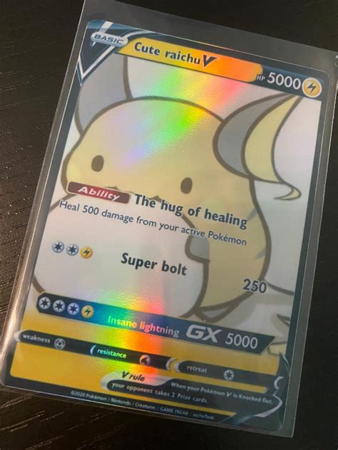 Cute Raichu Team V Pikachu Ash Vmax Gaming Shining Gx Ex M Etsy