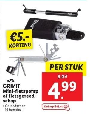 Crivit Mini Fietspomp Of Fietsgereedschap Aanbieding Bij Lidl