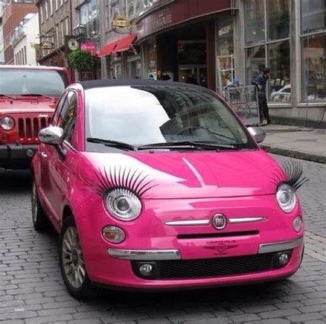 Pink Girly Car Pink Car Cute Cars Fiat 500