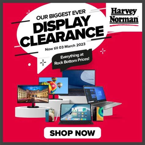 Harvey Norman Our Biggest Ever Display Clearance Sale (valid until 3 Mar 2023)