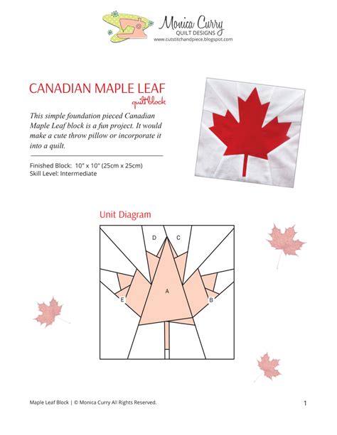 025 Canadian Maple Leaf Block Pattern Pdf Google Drive Canadian