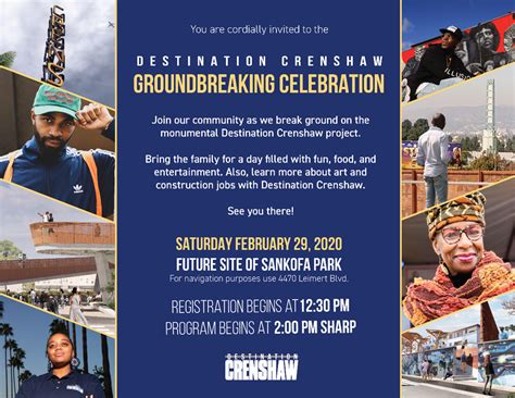 Destination Crenshaw Groundbreaking Park Mesa Heights Community Council