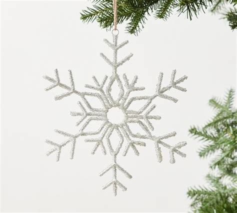 Glitter Snowflake Ornament Pottery Barn