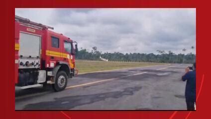 VÍDEO avião de pequeno porte cinco passageiros tem problema