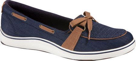 Grasshoppers Women's Windham Slip On - Peacoat Navy Denim Flats | Boat ...