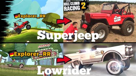 HCR2 Vehicles In REALLIFE Hill Climb Racing 2 YouTube