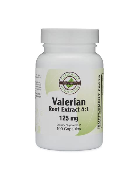 Valerian Root Extract 4:1 125 mg 100 capsules – Chicago Health Foods