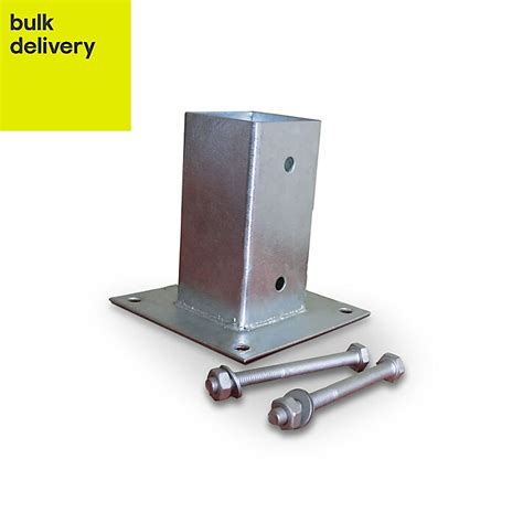 Blooma Galvanised Steel Fence Post Support Plate L45mm W45mm