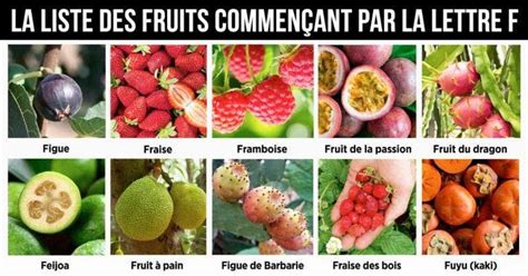 Fruit en F la liste des fruits commençant par la lettre F