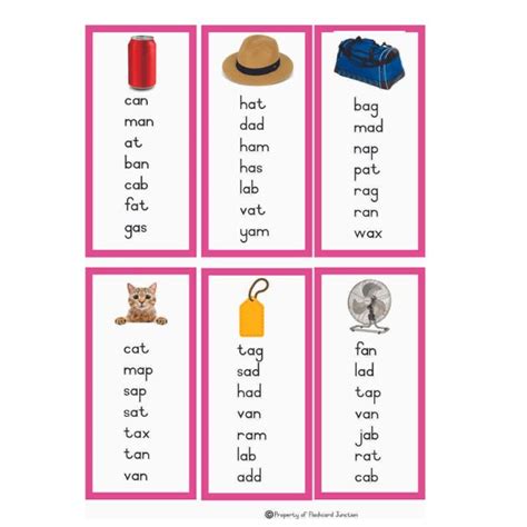 Montessori Pink Word Lists Full Set Teacha