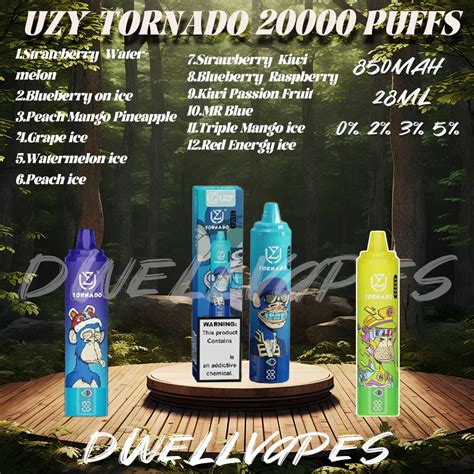 Original UZY BANG TORNADO 20000 Puff Disposable Vape 20k Puffs E