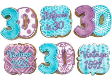 Etsy Vintage Birthday Cookies Set Of 6 Crunchy Shortbread Cookies