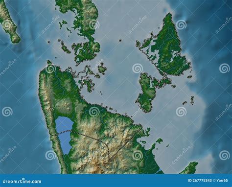 Surigao Del Norte Philippines Physical No Legend Stock Illustration