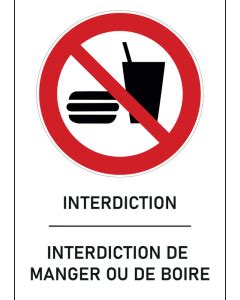 Pictogramme Interdiction De Manger Ou De Boire Interdiction