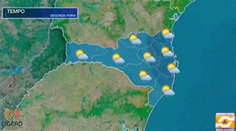 VÍDEO Previsão do tempo para Santa Catarina segunda feira 01 de