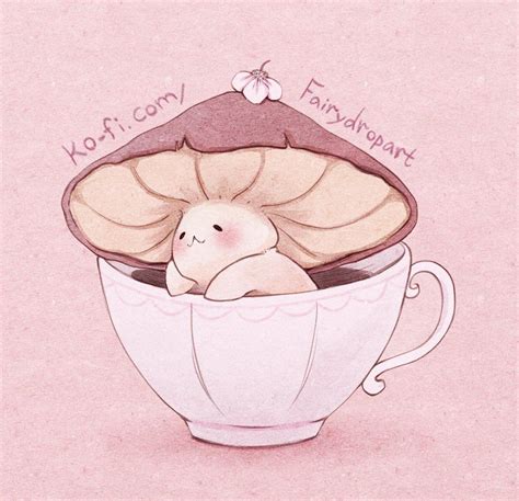 Cute Aesthetic Mushroom Drawing - IMAGESEE