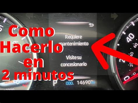 C Mo Apagar La Luz De Mantenimiento Toyota Rav