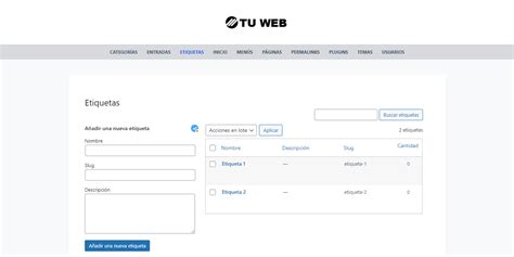 Wordpress Crear Y Editar Categor As Y Etiquetas En El Frontend