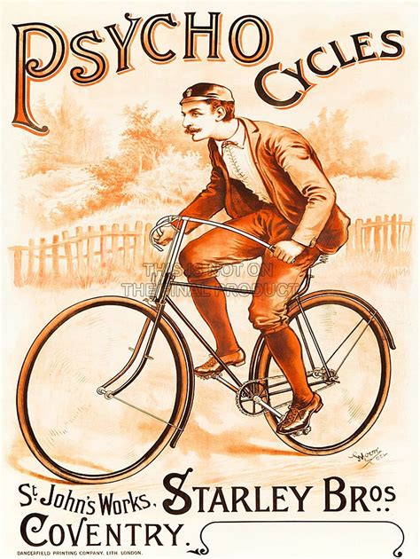 Psycho Cycles Cycling Posters Vintage Advertisements Vintage Ads