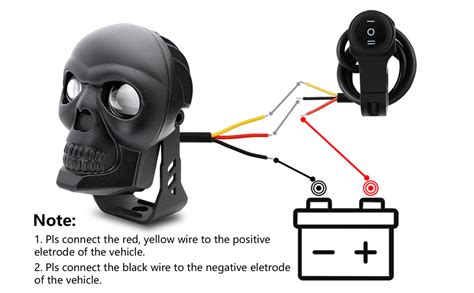 Uhonsn 2pcs Skull Led Motorcycle Driving Fog Lights 38w 3000lm Led Pod Lights Bar