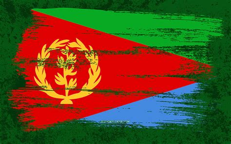 Flag Of Eritrea Grunge Flags African Countries National Symbols