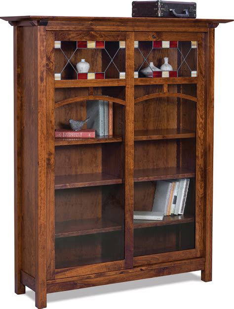 Artesa Sliding Door Bookcase Amish Artesa Sliding Glass Door Bookcase