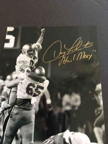 Doug Flutie Autographed 8 X 10 Miracle In Miami Photo Jsa