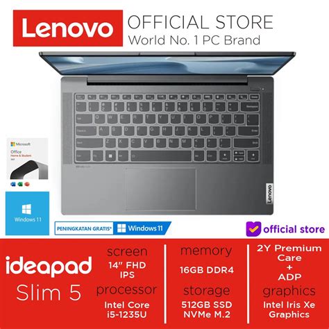 Jual Lenovo Ideapad I Ial Qid Storm Grey I U Gb Gb Ssd