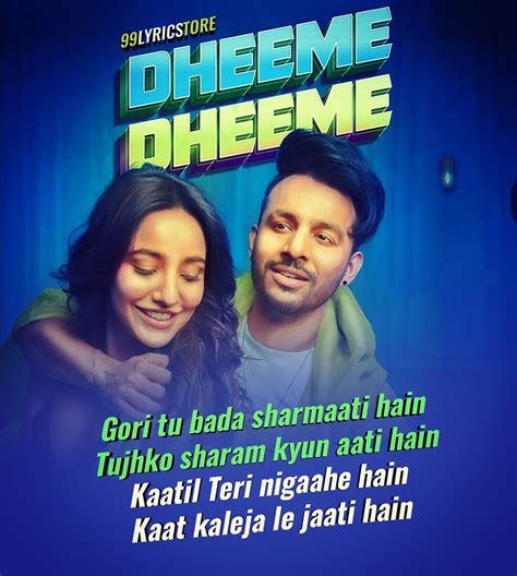 Dheeme Dheeme Lyrics Tony Kakkar Feat Neha Sharma Desi Music Factory