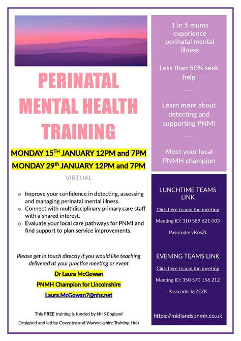 Perinatal Mental Health Training Lincolnshire Training Hub