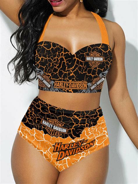 Harley Davidson Motorcycle Sexy Bikini Swimsuit Nala