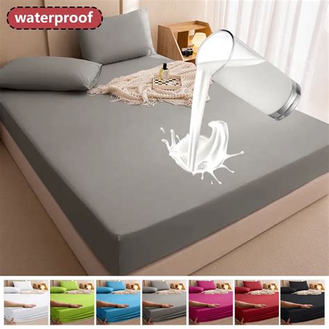 Fundas De Colch N Impermeables Protector De Cama Ajustable