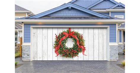 The Holiday Aisle Christmas Wreath Garage Door Banner | Garage ...