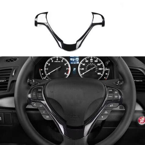 ABS Carbon Fiber Patten Steering Wheel Sticker Trim For Acura TL 2009