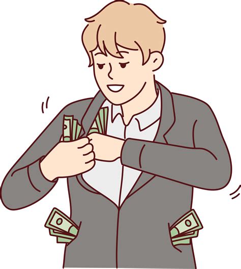 Wealthy businessman with money in pockets 21248188 PNG