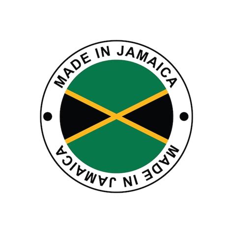 Hecho En Jamaica Sello En C Rculo Con Bandera En Ilustraci N Vectorial