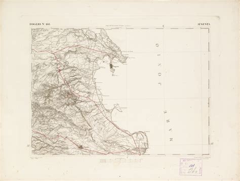 N 2694 CARTA DELL ISOLA DI SICILIA Foglio 168 Augusta B0005153