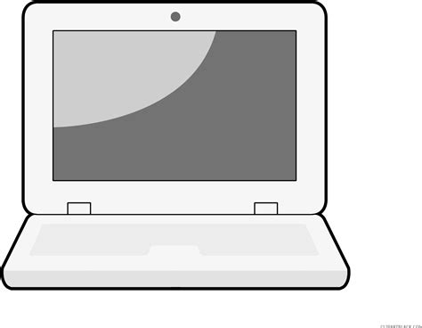 Download Laptop Clipart Black And White Cartoon Computer With