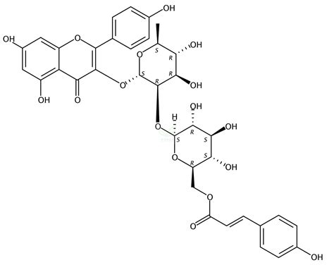 槲皮素 3 O α L 鼠李糖 2 6 p 香豆酰基 β D 葡萄糖苷 3 6 Deoxy 2 O 6 O 3 4 hydroxyphenyl