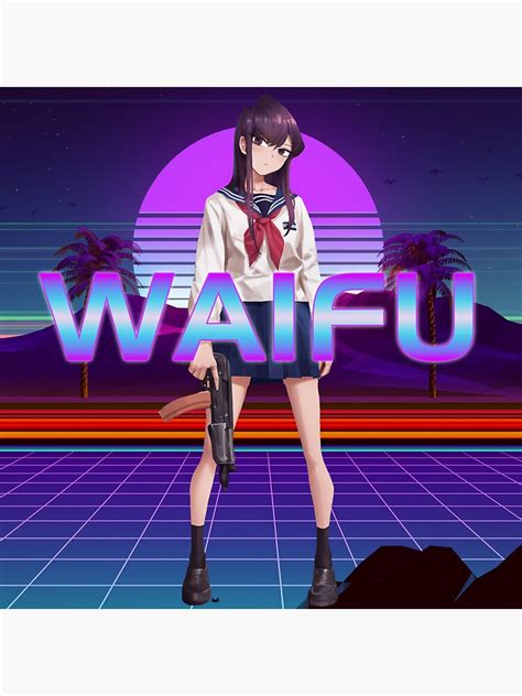 Komi San Synthwave Waifu Sticker For Sale By Decow Redbubble