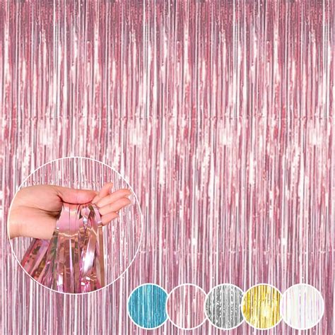 Metallic Tinsel Foil Fringe Curtains Photo Booth Backdrop Hanging Door