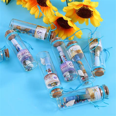 Nuolux 12pcs Clear Small Mini Glass Jars With Cork Stoppers Diy Wish Bottles For Message