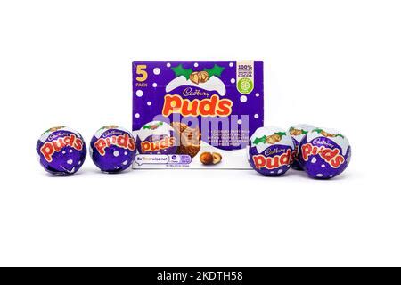 Cadbury Dairy Milk Chocolate Puds 5 pack Stock Photo - Alamy