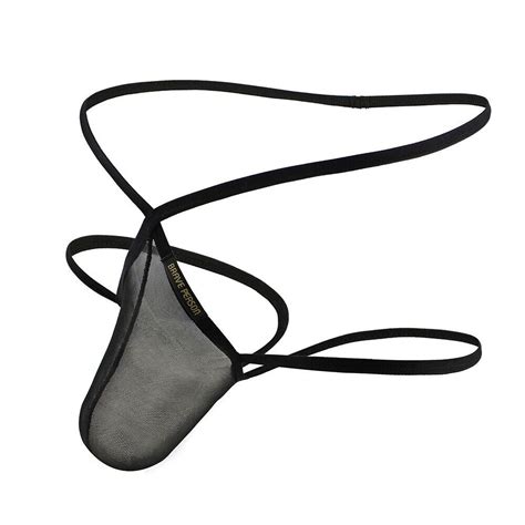 Slips String Respirants Sexy Avec Poche Pour Hommes Maille G Cordes