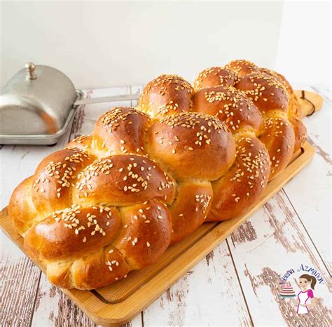 6 Braid Challah - Delicious Braided Egg Bread Recipes - Veena Azmanov Kitchen