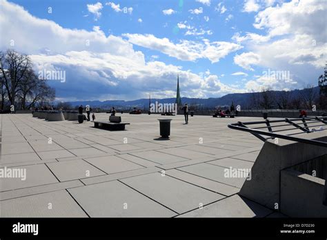 Panoramic View Site In Front Of The University Of Zurich Is A Popular